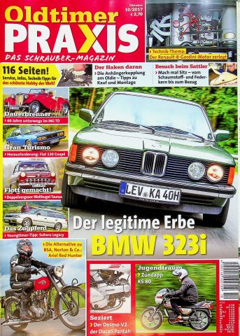 Deckblatt Oldtimer Praxis (10/2017)